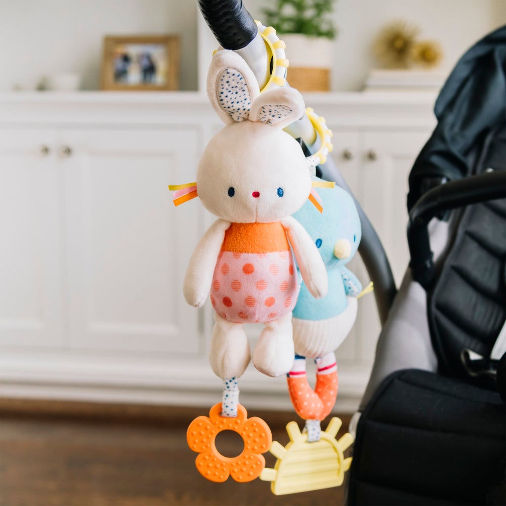 BABY - 13" TINKLE CRINKLE ACTIVITY TOYS BUNNY (4) BL
